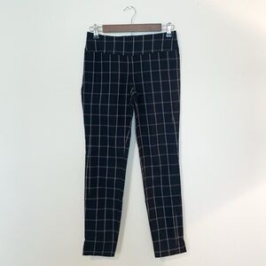 New York & Company • Black and Light Pink Plaid Pull On Dress Pants